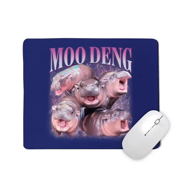 Moodeng The Famous Baby Pigmy Hippo Moodeng 5 Faces Emotional Meme Mousepad