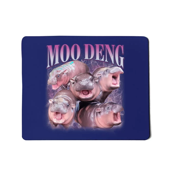 Moodeng The Famous Baby Pigmy Hippo Moodeng 5 Faces Emotional Meme Mousepad