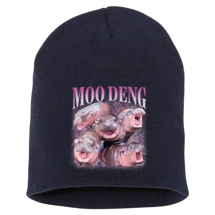 Moodeng The Famous Baby Pigmy Hippo Moodeng 5 Faces Emotional Meme Short Acrylic Beanie