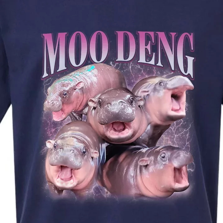 Moodeng The Famous Baby Pigmy Hippo Moodeng 5 Faces Emotional Meme Sueded Cloud Jersey T-Shirt