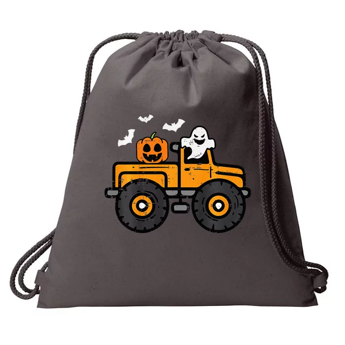 Monster Truck Ghost Pumpkin Halloween Costume Drawstring Bag