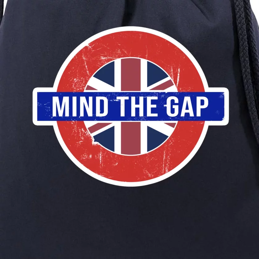 Mind The Gap Great London Vacation Tourist / Travel Gift Drawstring Bag