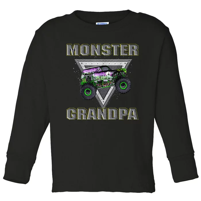 Monster Truck Grandpa Monster Truck Are My Jam Truck Lovers Toddler Long Sleeve Shirt