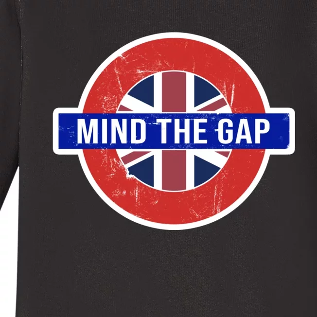 Mind The Gap Great London Vacation Tourist / Travel Gift Baby Long Sleeve Bodysuit