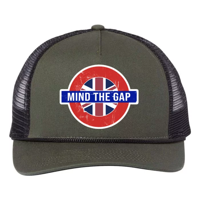 Mind The Gap Great London Vacation Tourist / Travel Gift Retro Rope Trucker Hat Cap