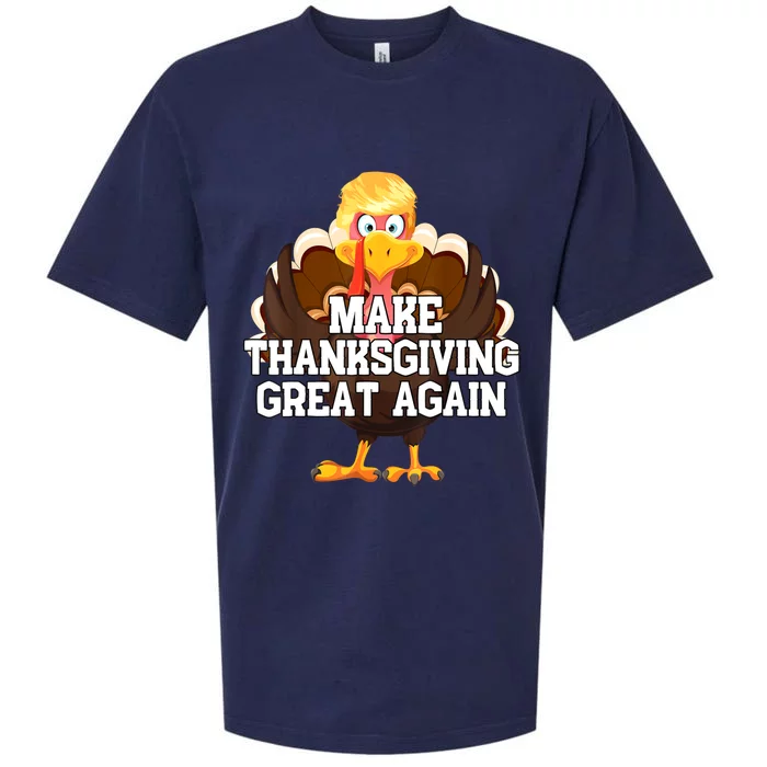 Make Thanksgiving Great Again Trump Turkey Funny Gifts Sueded Cloud Jersey T-Shirt