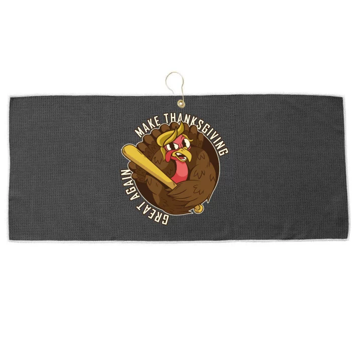 Make Thanksgiving Great Again Pro Trump Turkey Bat Large Microfiber Waffle Golf Towel