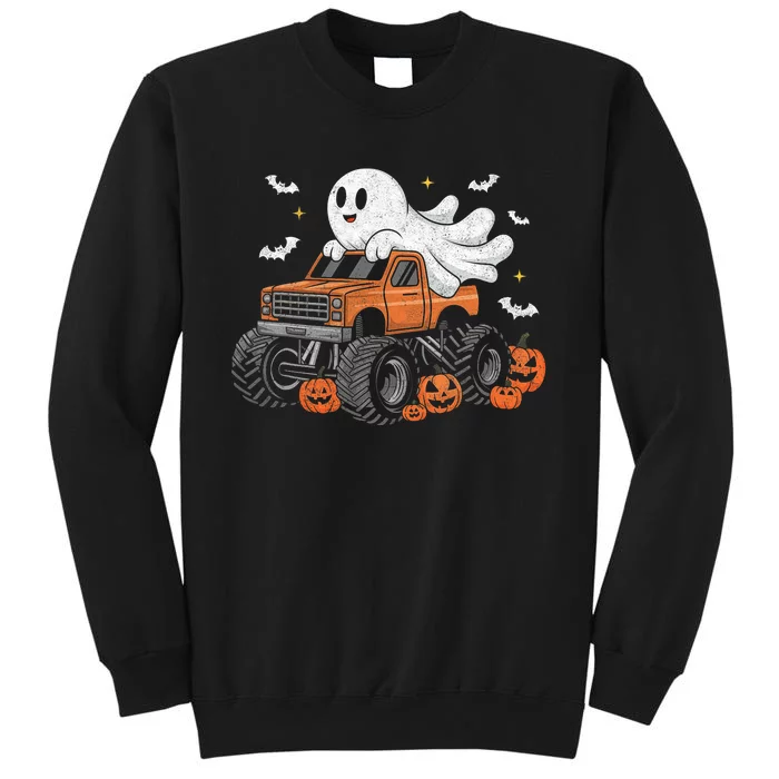 Monster Truck Ghost Pumpkin Halloween Costume Sweatshirt