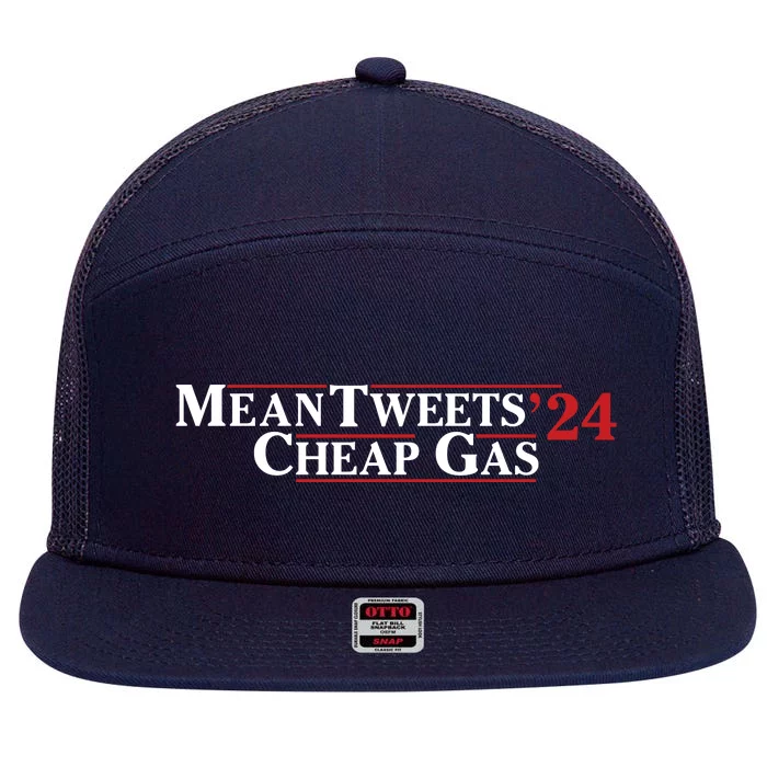 Mean Tweets Gas 2024 7 Panel Mesh Trucker Snapback Hat