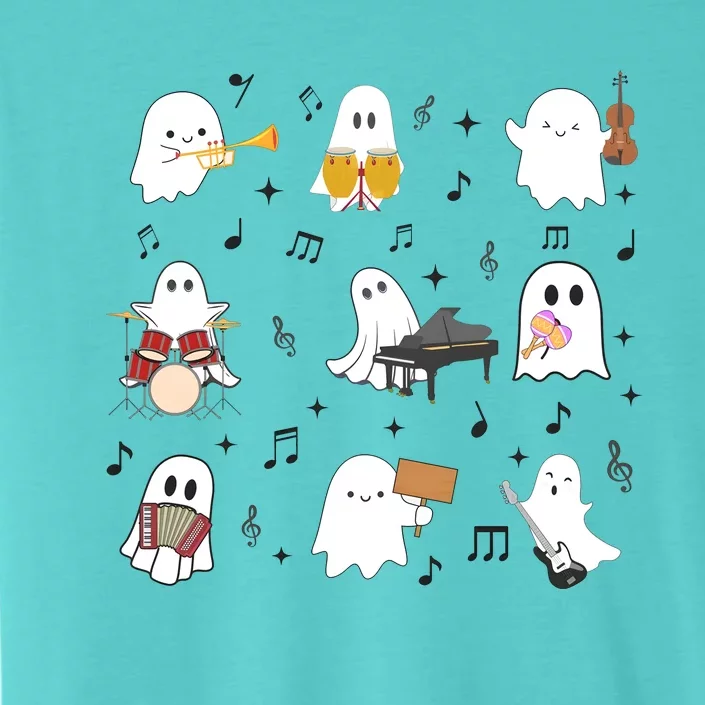 Music Teacher Ghost Halloween ChromaSoft Performance T-Shirt