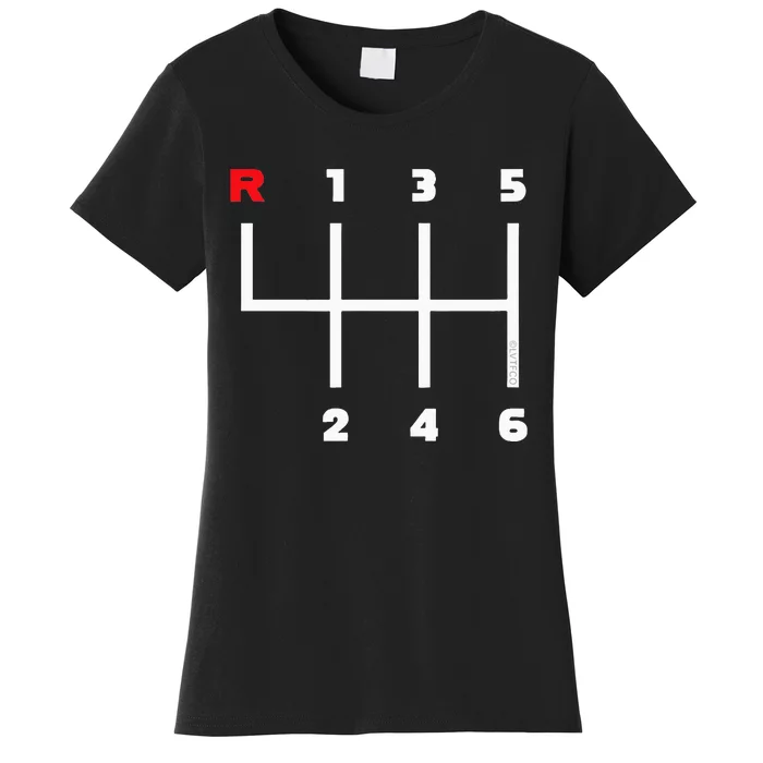 Manual Transmission Gear Shifter Pattern Women's T-Shirt