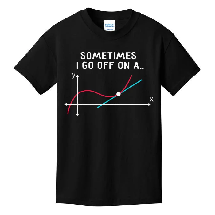 Math Teacher Gifts Sometimes I Go Off On A Tangent Kids T-Shirt