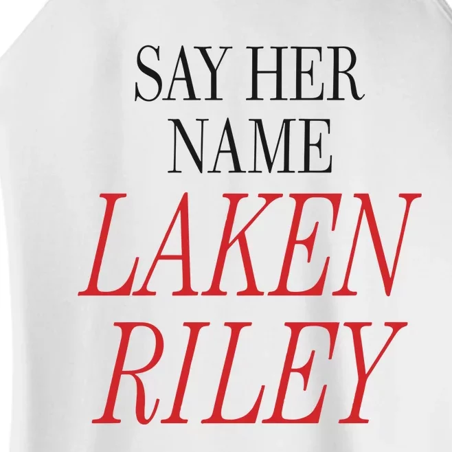 Marjorie Taylor Greene Say Her Name Laken Riley Women’s Perfect Tri Rocker Tank