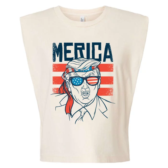 Merica Trump Gift Garment-Dyed Women's Muscle Tee