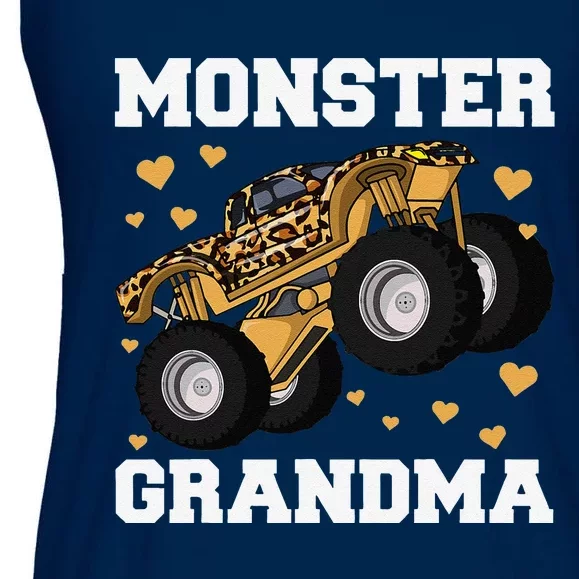 Monster Truck Grandma Leopard , Birthday Boy Grandma Ladies Essential Flowy Tank