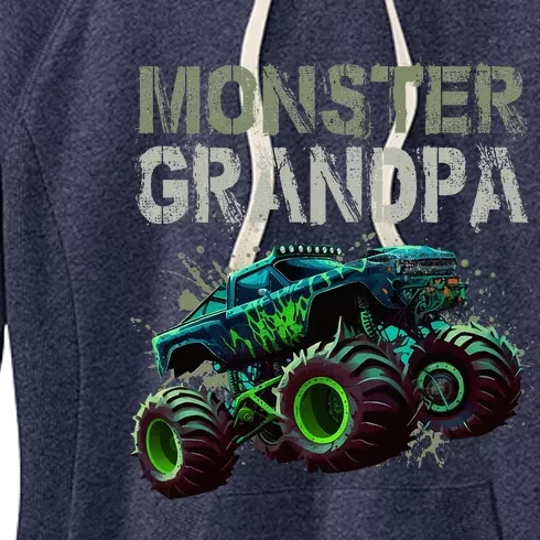 Monster Truck Grandpa Family Matching Monster Truck Lovers Women's Fleece Hoodie