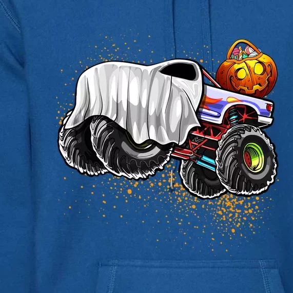 Monster Truck Ghost Halloween TrickOrTreating Pumpkin Meaningful Gift Premium Hoodie