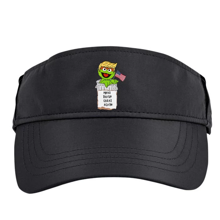 Make Trash Great Again Trump Garbage Reference Adult Drive Performance Visor