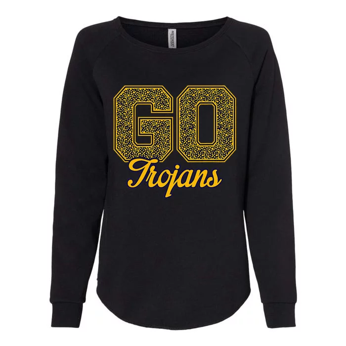 Milpitas T.R.O.J.A.N.S Go! School Pride Womens California Wash Sweatshirt