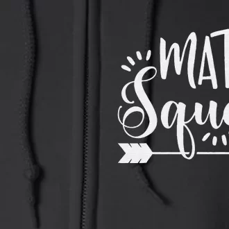 Math Teacher Gift Math Squad Mathematics Club Full Zip Hoodie