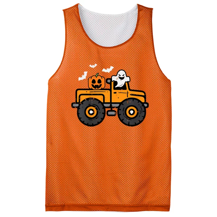 Monster Truck Ghost Pumpkin Halloween Costume Mesh Reversible Basketball Jersey Tank