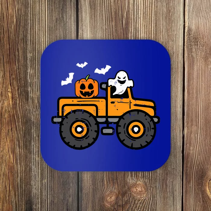 Monster Truck Ghost Pumpkin Halloween Costume Gift Coaster