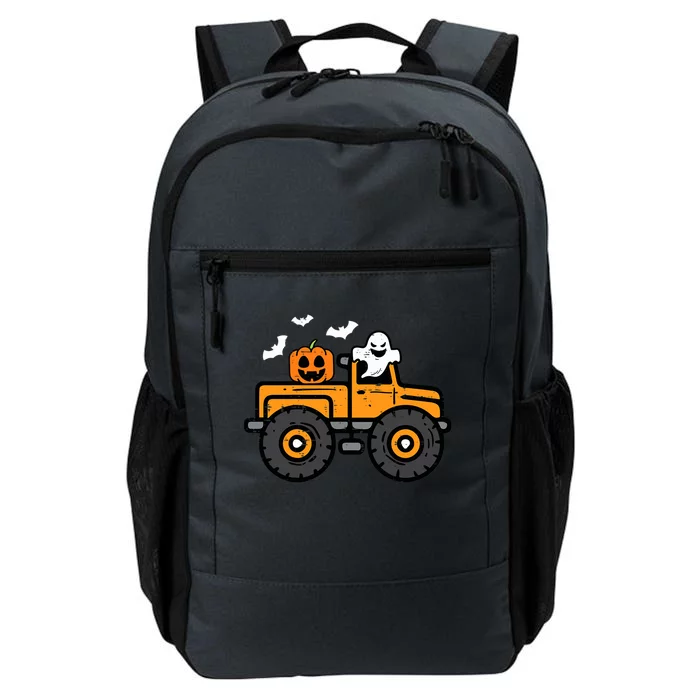 Monster Truck Ghost Pumpkin Halloween Costume Gift Daily Commute Backpack