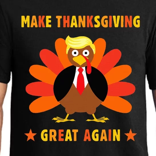 Make Thanksgiving Great Again Trump Turkey Funny Pajama Set