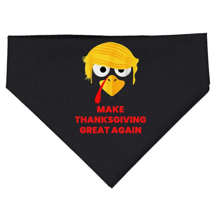 Make Thanksgiving Great Again Trump 2024 Turkey USA-Made Doggie Bandana