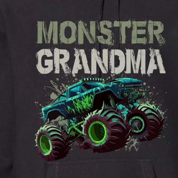 Monster Truck Grandma Family Matching Monster Truck Lovers Premium Hoodie