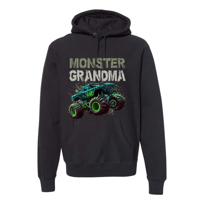 Monster Truck Grandma Family Matching Monster Truck Lovers Premium Hoodie