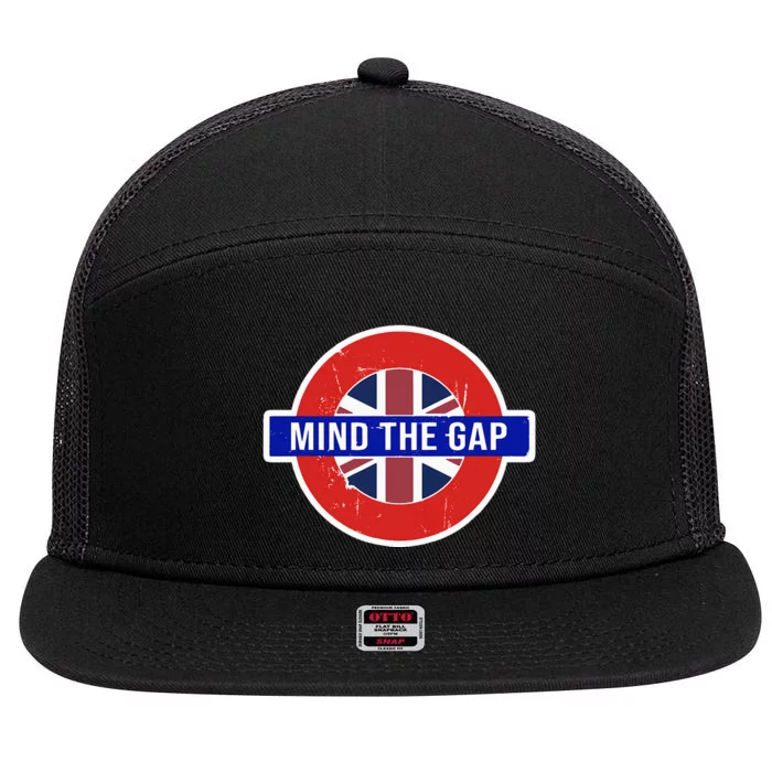 Mind The Gap Great London Vacation Tourist 7 Panel Mesh Trucker Snapback Hat