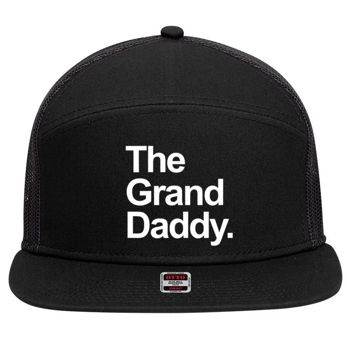 Mens The Granddaddy Cute Cool Funny Family Matching Shirt 7 Panel Mesh Trucker Snapback Hat