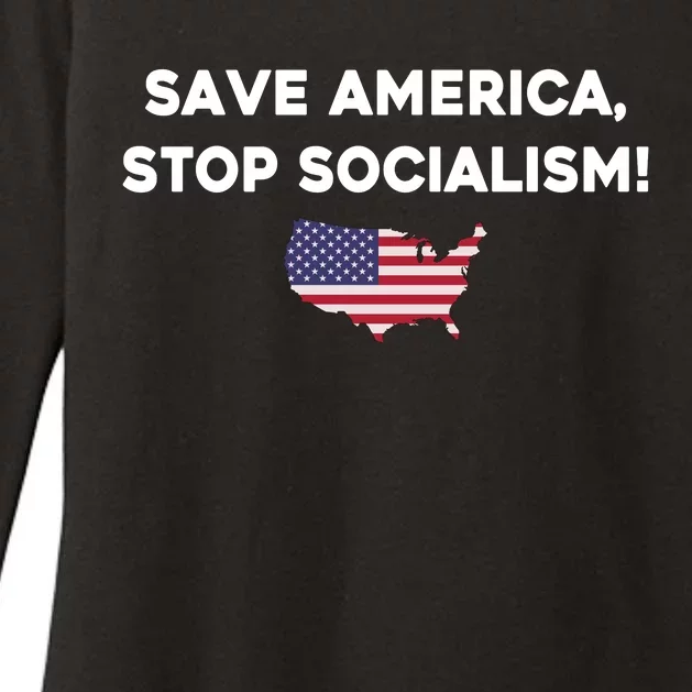 Marjorie Taylor Greene Wearing Save America Stop Socialism Womens CVC Long Sleeve Shirt