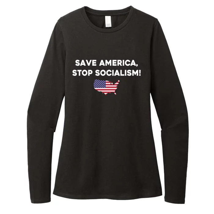 Marjorie Taylor Greene Wearing Save America Stop Socialism Womens CVC Long Sleeve Shirt