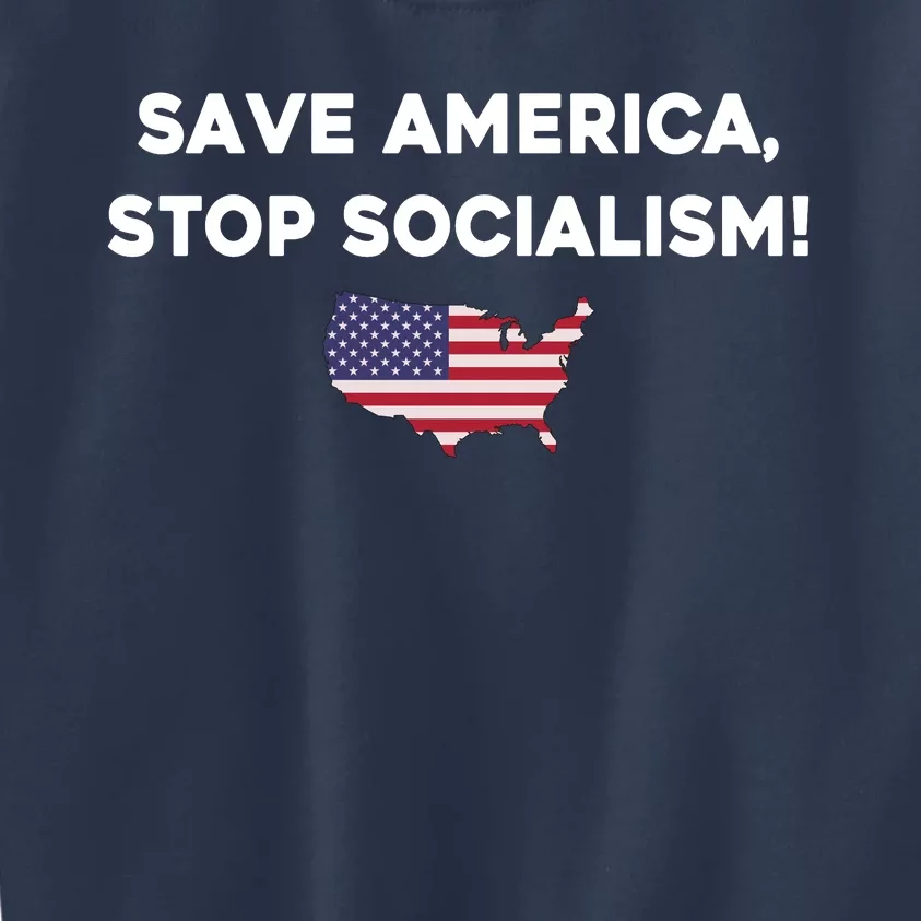 Marjorie Taylor Greene Wearing Save America Stop Socialism Kids Sweatshirt