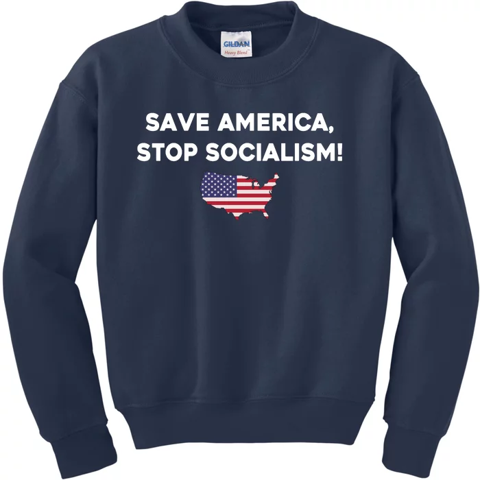 Marjorie Taylor Greene Wearing Save America Stop Socialism Kids Sweatshirt