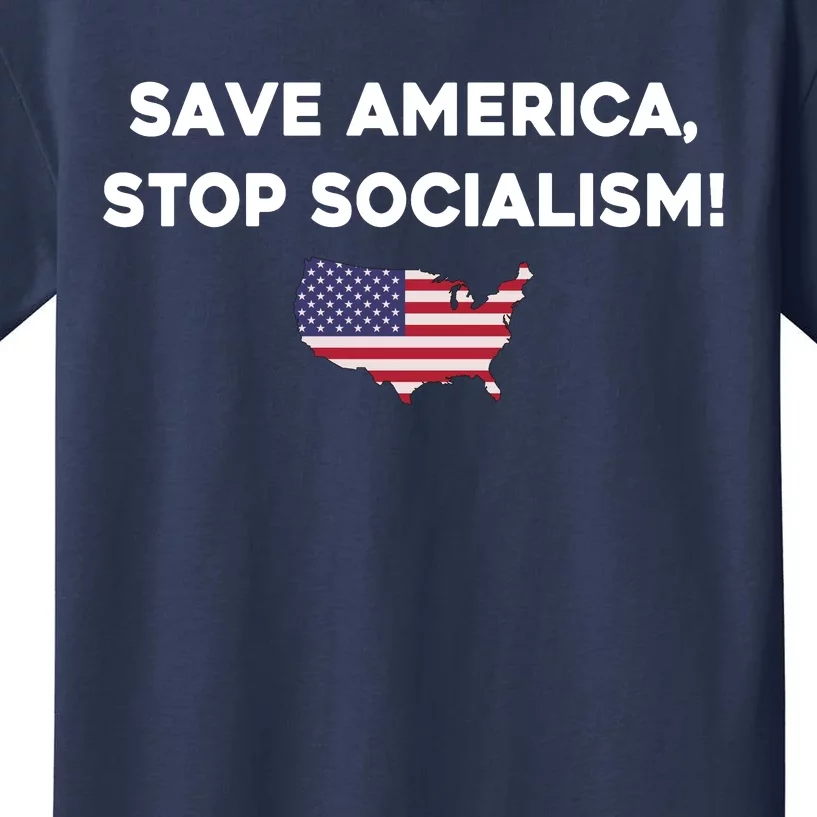 Marjorie Taylor Greene Wearing Save America Stop Socialism Kids T-Shirt