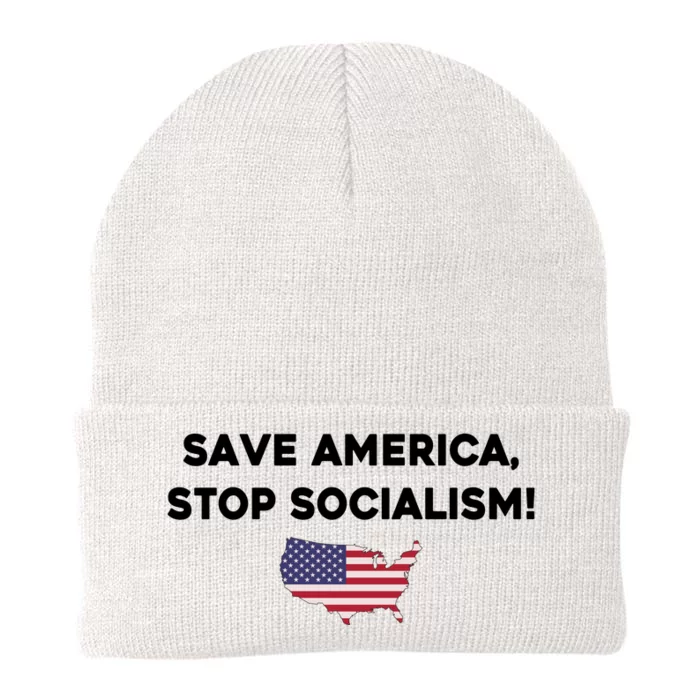 Marjorie Taylor Greene Wearing Save America Stop Socialism Knit Cap Winter Beanie