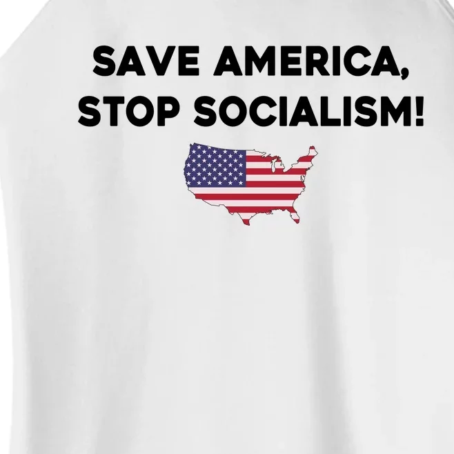 Marjorie Taylor Greene Wearing Save America Stop Socialism Women’s Perfect Tri Rocker Tank