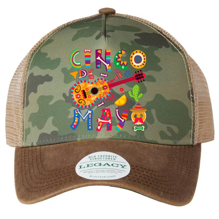 Mexican Taco Guitar Fiesta Cinco De Mayo 5 De Mayo Mexican Fiesta Legacy Tie Dye Trucker Hat