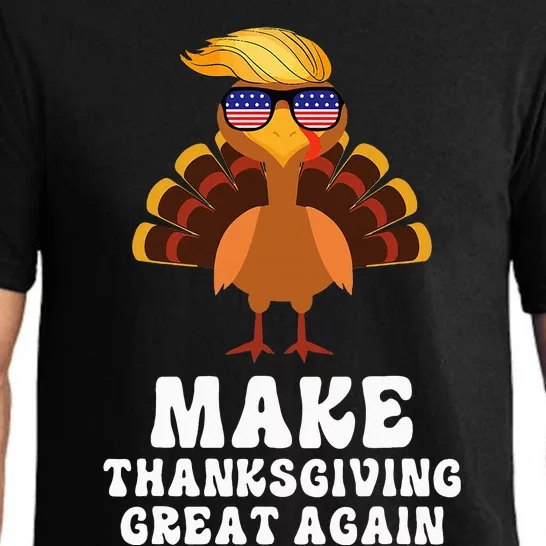 Make Thanksgiving Great Again Trump Holiday Turkey 2024 Pajama Set