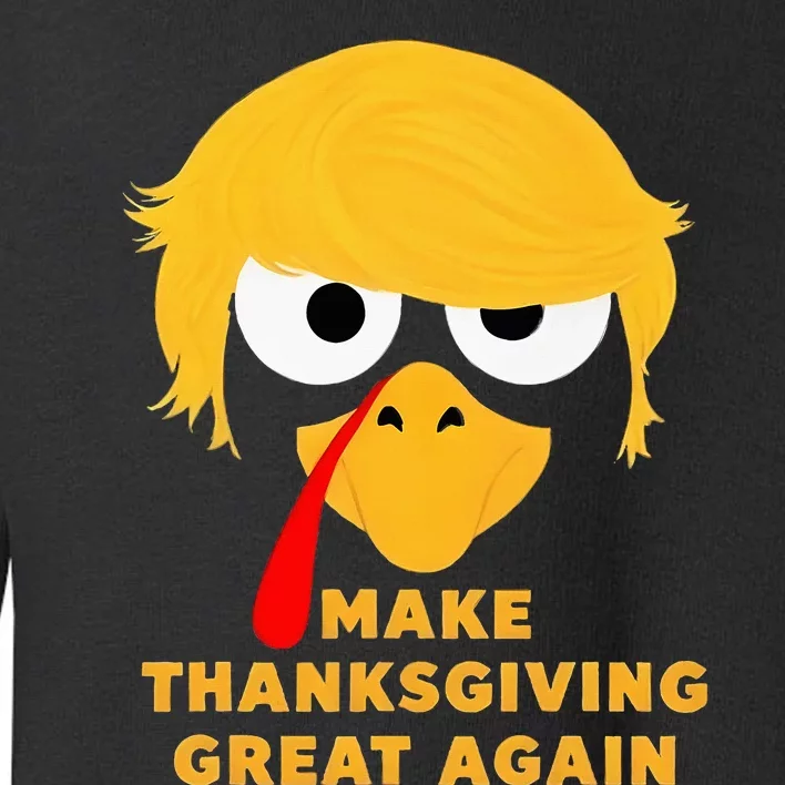 Make Thanksgivings Great Again Trump Turkey 2024 Toddler Sweatshirt