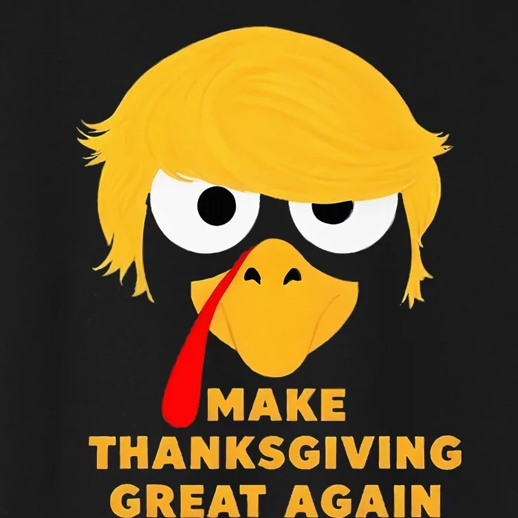 Make Thanksgivings Great Again Trump Turkey 2024 Women's Crop Top Tee