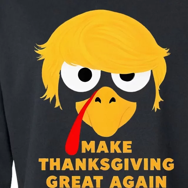 Make Thanksgivings Great Again Trump Turkey 2024 Cropped Pullover Crew