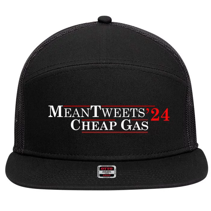 Mean Tweets Gas 2024 7 Panel Mesh Trucker Snapback Hat