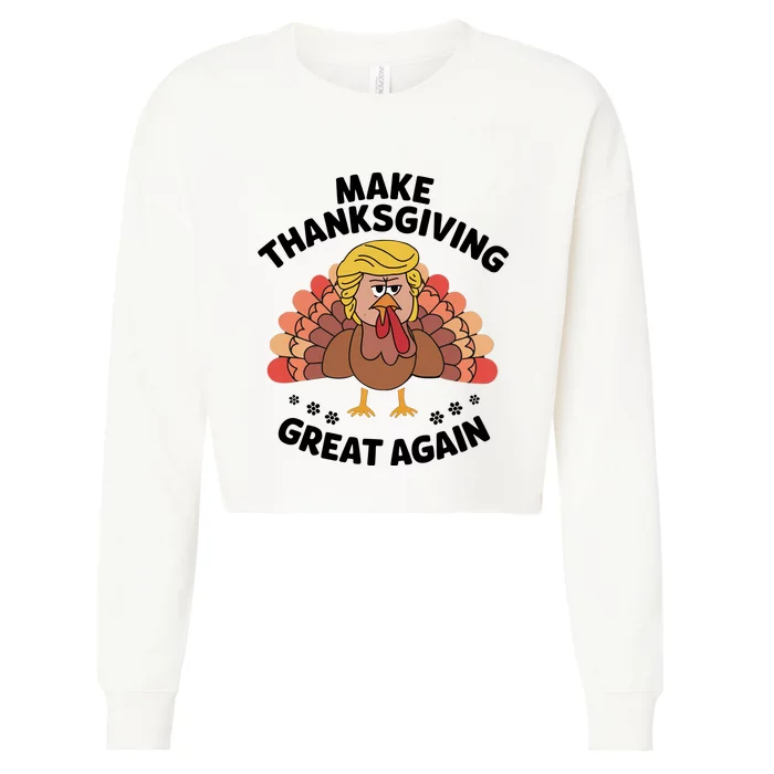 Make Thanksgiving Great Again Cropped Pullover Crew