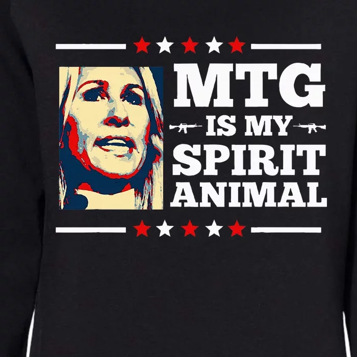 Marjorie Taylor Greene Mtg Is My Spirit Animal Political Womens California Wash Sweatshirt