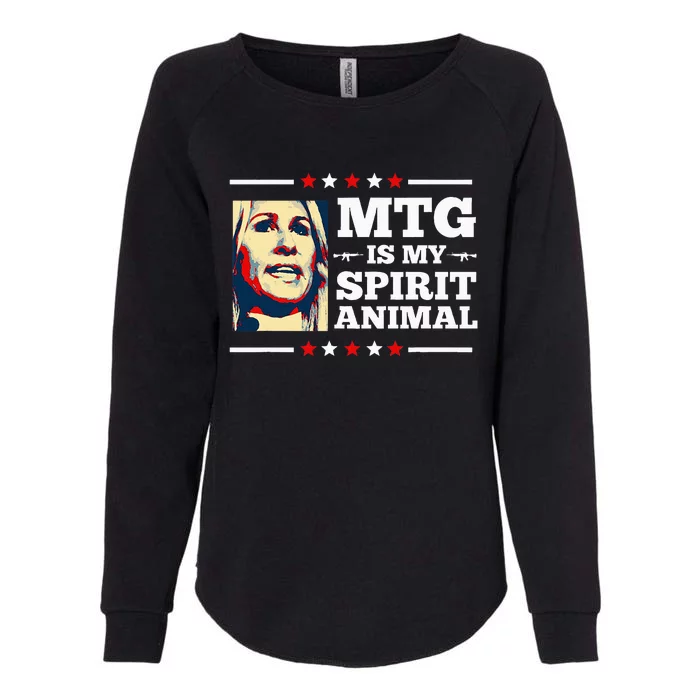 Marjorie Taylor Greene Mtg Is My Spirit Animal Political Womens California Wash Sweatshirt