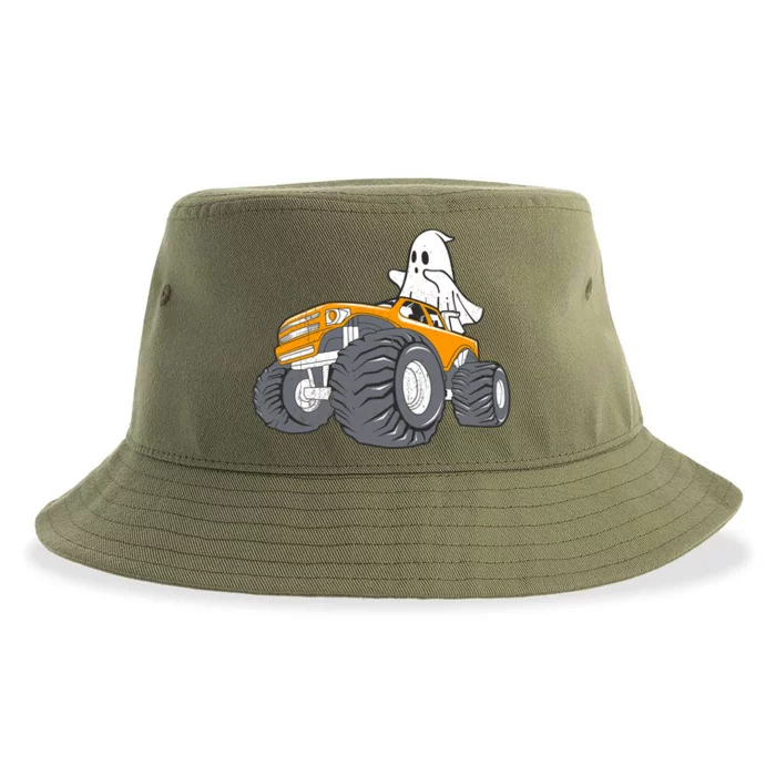 Monster Truck Ghost Halloween Spooky Pumpkin Halloween Fan Gift Sustainable Bucket Hat